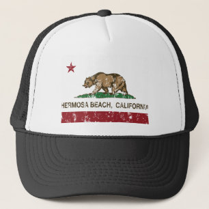 Casquette plage de hermosa de drapeau de la Californie