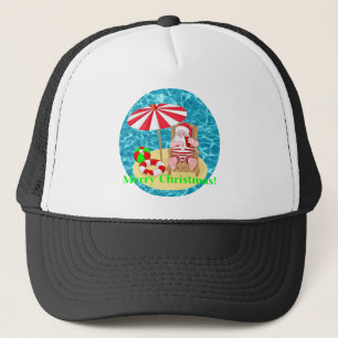 Casquette plage santa claus