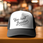 Casquette Plages Yee-haw Correspondances personnalisées Saut<br><div class="desc">Un coup de semonce, et la réponse de votre équipe dans le style camionneur de bohotown ! Démangez l'ordinaire, sangle sur ces casquettes comme la route comme un coucher de soleil dans le désert, éclaboussant dans les vibrations boho. Vos noms ou slogan extravagants se bousculent à travers le front de...</div>