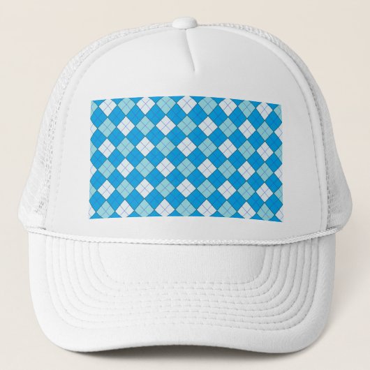 Casquette Plaid bleu (Devant)