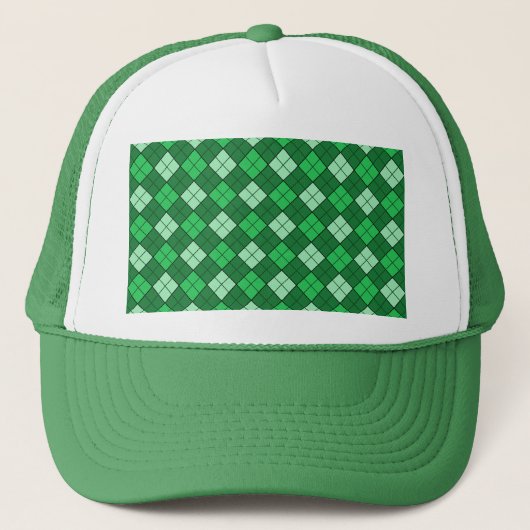 Casquette Plaid vert (Devant)