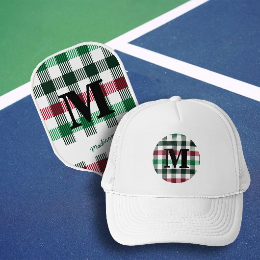 Casquette Plaids Preppy Colors Monogramme personnalisé