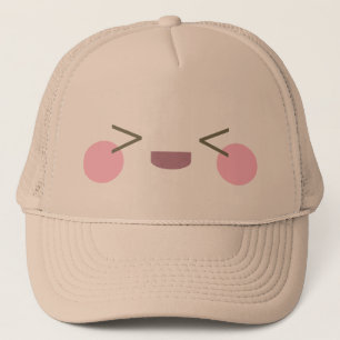 Casquette Plaisir joyeux de visage heureux superbe de Kawaii