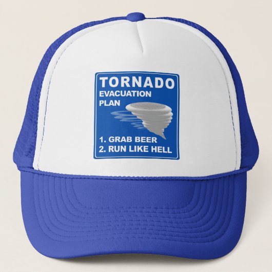 Casquette Plan d'évacuation des tornades ; -) (Devant)