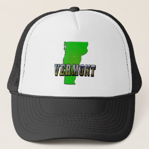 Casquette Plan du Vermont - Plan et texte de l'image