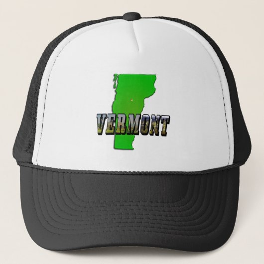 Casquette Plan du Vermont - Plan et texte de l'image (Devant)
