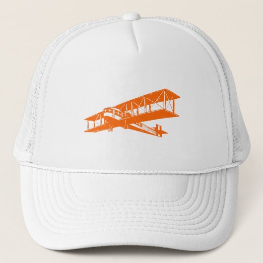 Casquette Plan vintage - Orange (Devant)