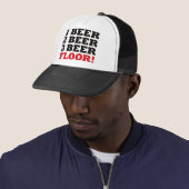 Casquette Plancher de 123 bières - rouge (En situation)