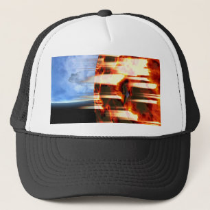 Casquette planète en feu
