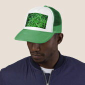 Casquette Plante vert (En situation)