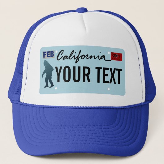 Casquette Plaque de licence California Sasquatch (Devant)
