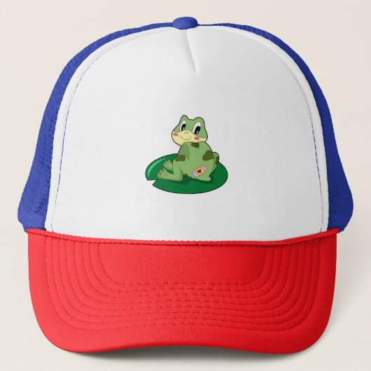 Casquette Plâtre Coeur Feuille de grenouille (Devant)