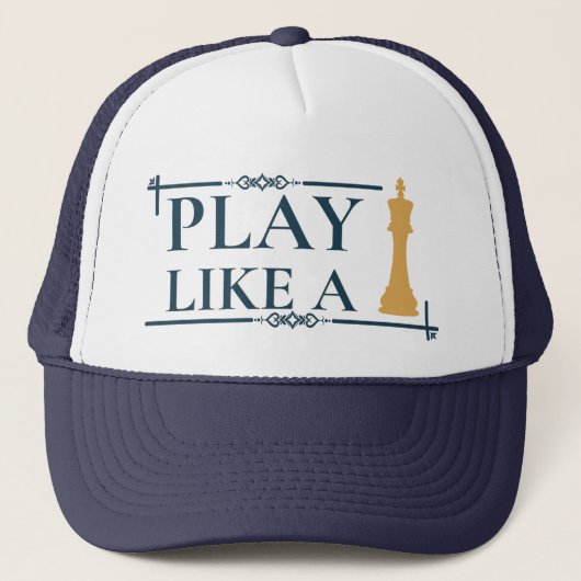 Casquette Play Like a King – Power Strategy Quote - Style A (Devant)