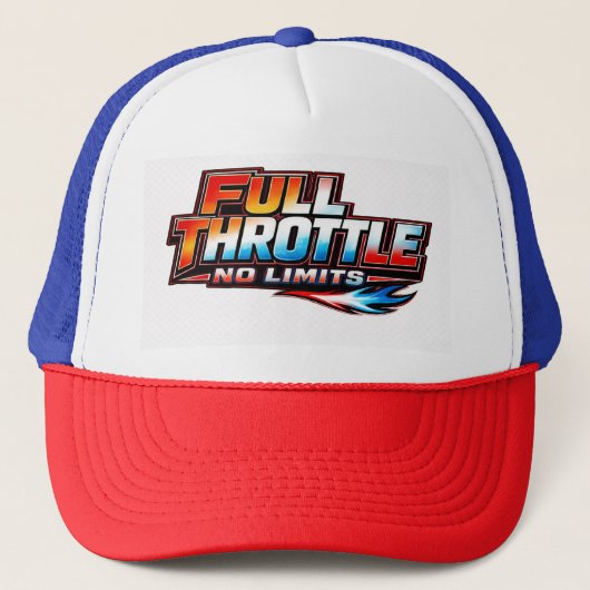 CASQUETTE PLEIN GAZ SANS LIMITES – TEXTE DE COURSE (Devant)