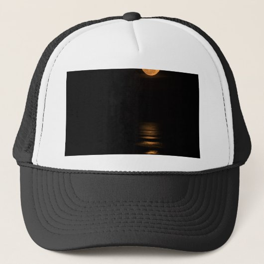 Casquette pleine lune d'or au-dessus d'océan (Devant)