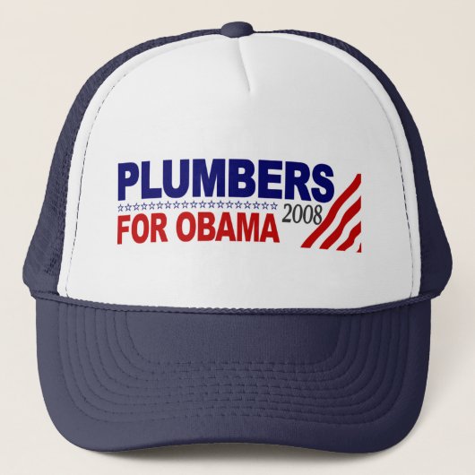 Casquette Plombiers pour Obama 2008 (Devant)