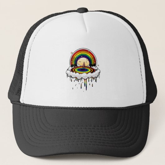 Casquette Pluie arc-en-ciel (Devant)