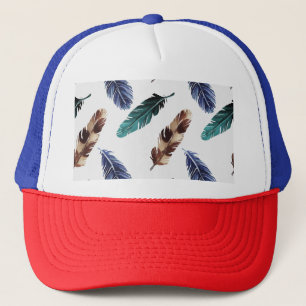 Casquette Plumes colorées Texture tribale