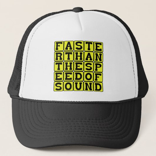 Casquette Plus vite que la vitesse du son (Devant)