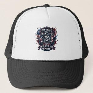Casquette Poids lourd de camion monstre de crâne tout terrai
