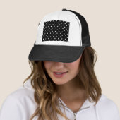 Casquette Point Polka Noir Et Blanc (En situation)