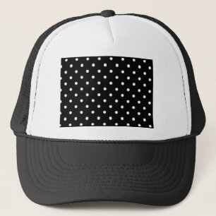 Casquette Point Polka Noir Et Blanc