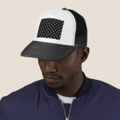 Casquette Point Polka Noir Et Blanc (En situation)