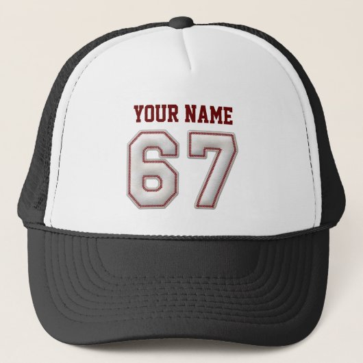 Casquette Points frais de base-ball - nom et nombre faits (Devant)