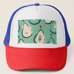 Casquette Poires d'été : motif de fruits frais.