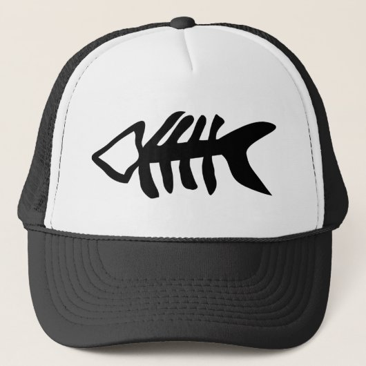 Casquette poisson noir (Devant)