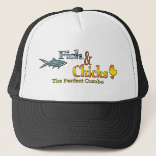 Casquette Poissons et pousses Pêche amusante