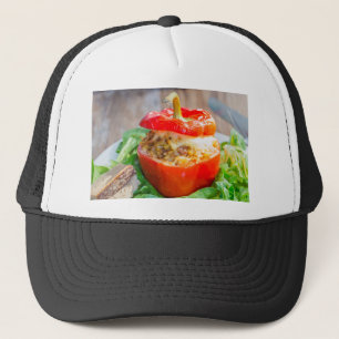 Casquette Poivrons farcis cuits au four avec sauce à la vian