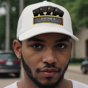Casquette Poker Aces Black & Gold Bachelor
