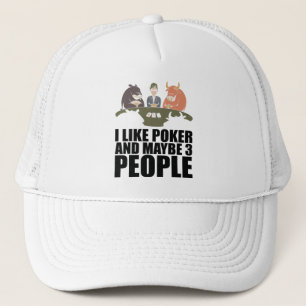 Casquette Poker - J'Aime Le Poker Et Peut-Être 3 Personnes