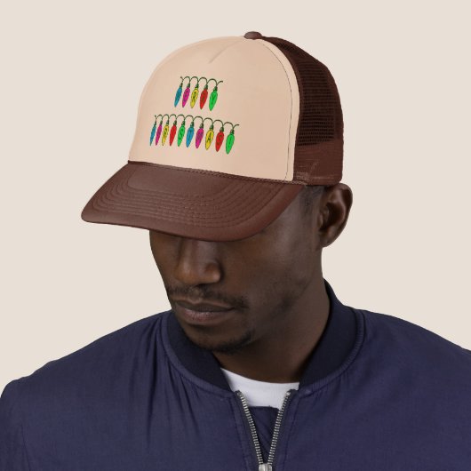 Casquette Police de caractères Lumières Colorées Joyeux Noël (En situation)
