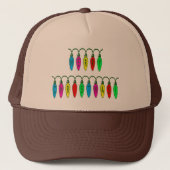 Casquette Police de caractères Lumières Colorées Joyeux Noël (Devant)