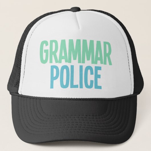 Casquette Police de grammaire (Devant)