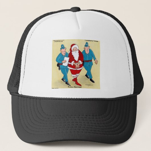 Casquette Police Navidad : Père Noël A Été Très Mauvais (Devant)