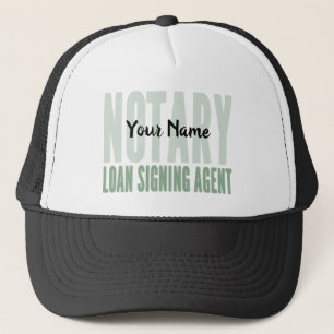 Casquette Police verte de l'agent de signature de prêt notai