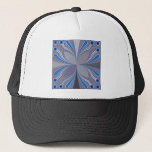 Casquette Polka gris cendré bleu Pointe Texture Art Imprimer