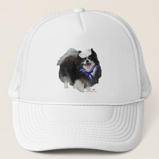Casquette Pomeranian noir marin (Devant)