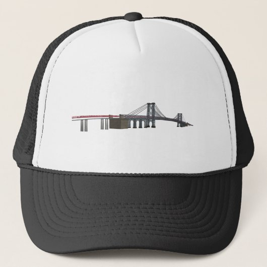 Casquette Pont de Williamsburg : modèle 3D : (Devant)