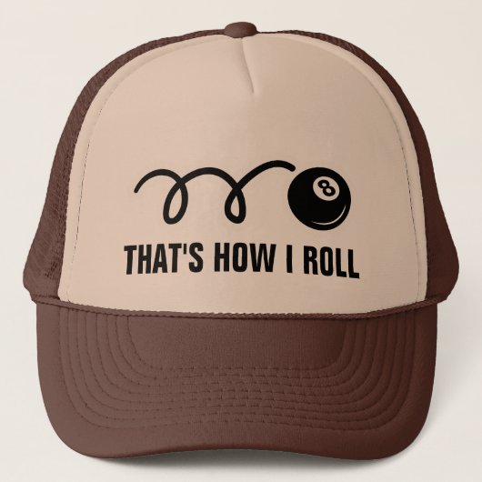 Casquette Pool player trucker hat for eightball fans (Devant)