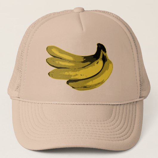 Casquette Pop Art Banana Jaune Graphique (Devant)