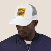 Casquette Pop Art Illustration with Bold Yellow 'NOPE (En situation)