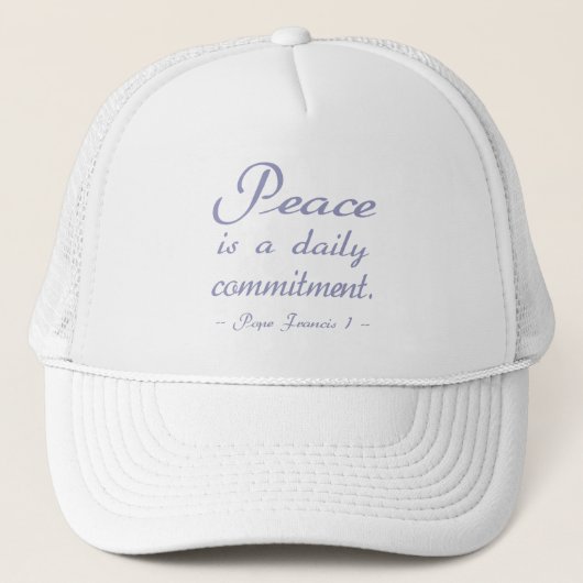 Casquette Pope Francis Peace Commitment (Devant)