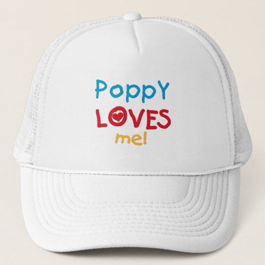 Casquette Poppy aime moi t-shirts et cadeaux (Devant)