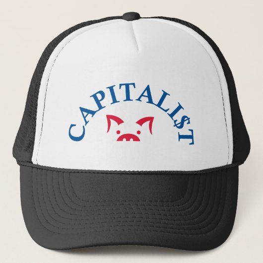 Casquette Porc capitaliste avec $ (Devant)