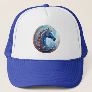 Casquette Portrait de cheval de dessin animé charmant avec d