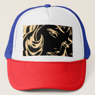 Casquette Portrait de la fille : Élégance des cheveux rejeté